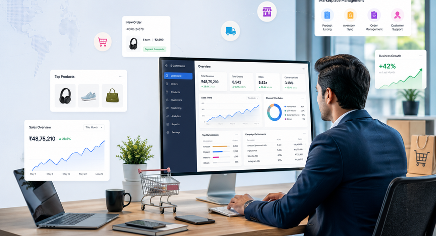 E-commerce marketing and management services in India for Amazon, Flipkart, Meesho, Blinkit and JioMart – Global Innovations